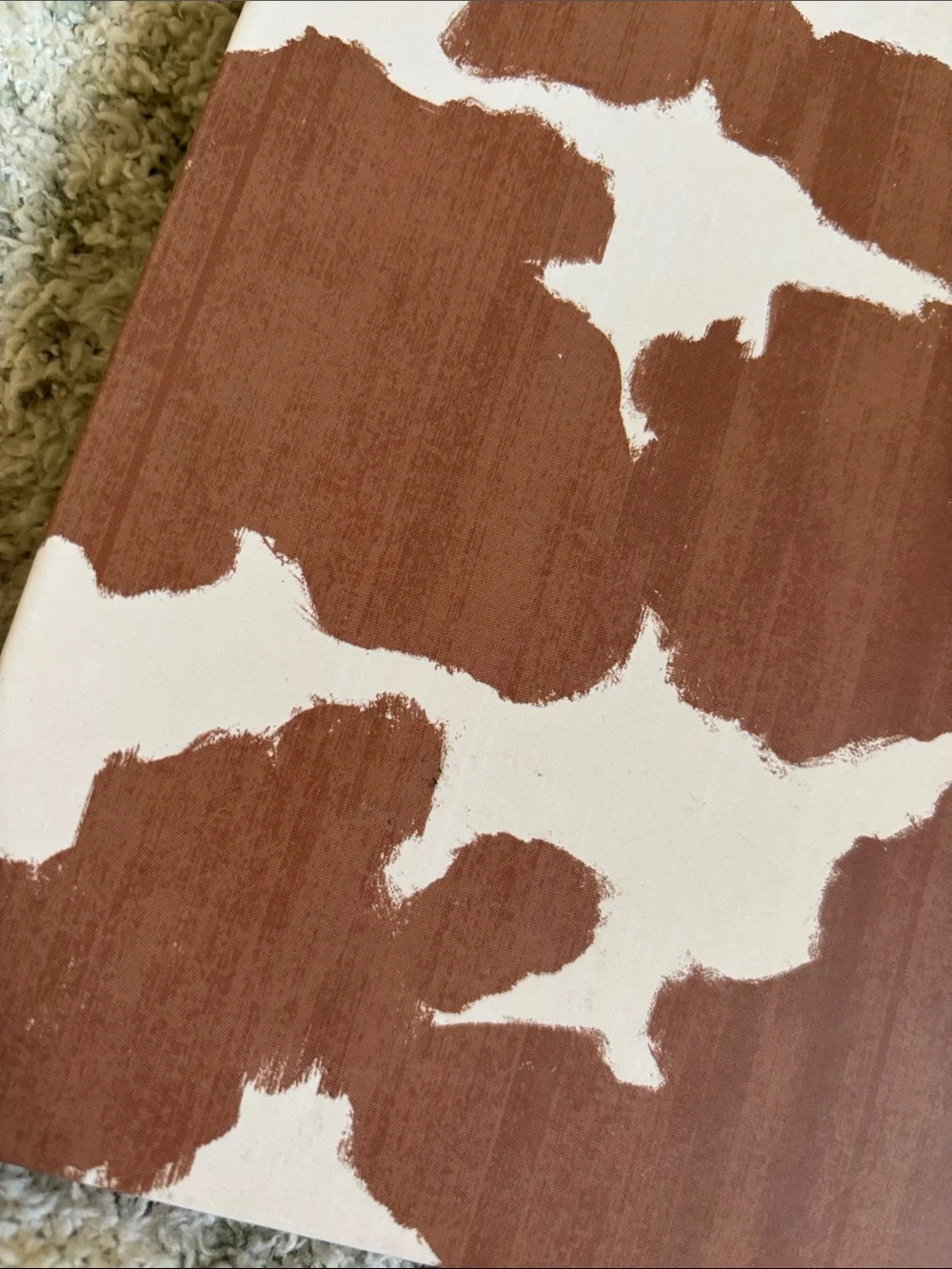 Notes Spiral Lined Notebook Journal Brown & White Cowhide Western NWT 250pg